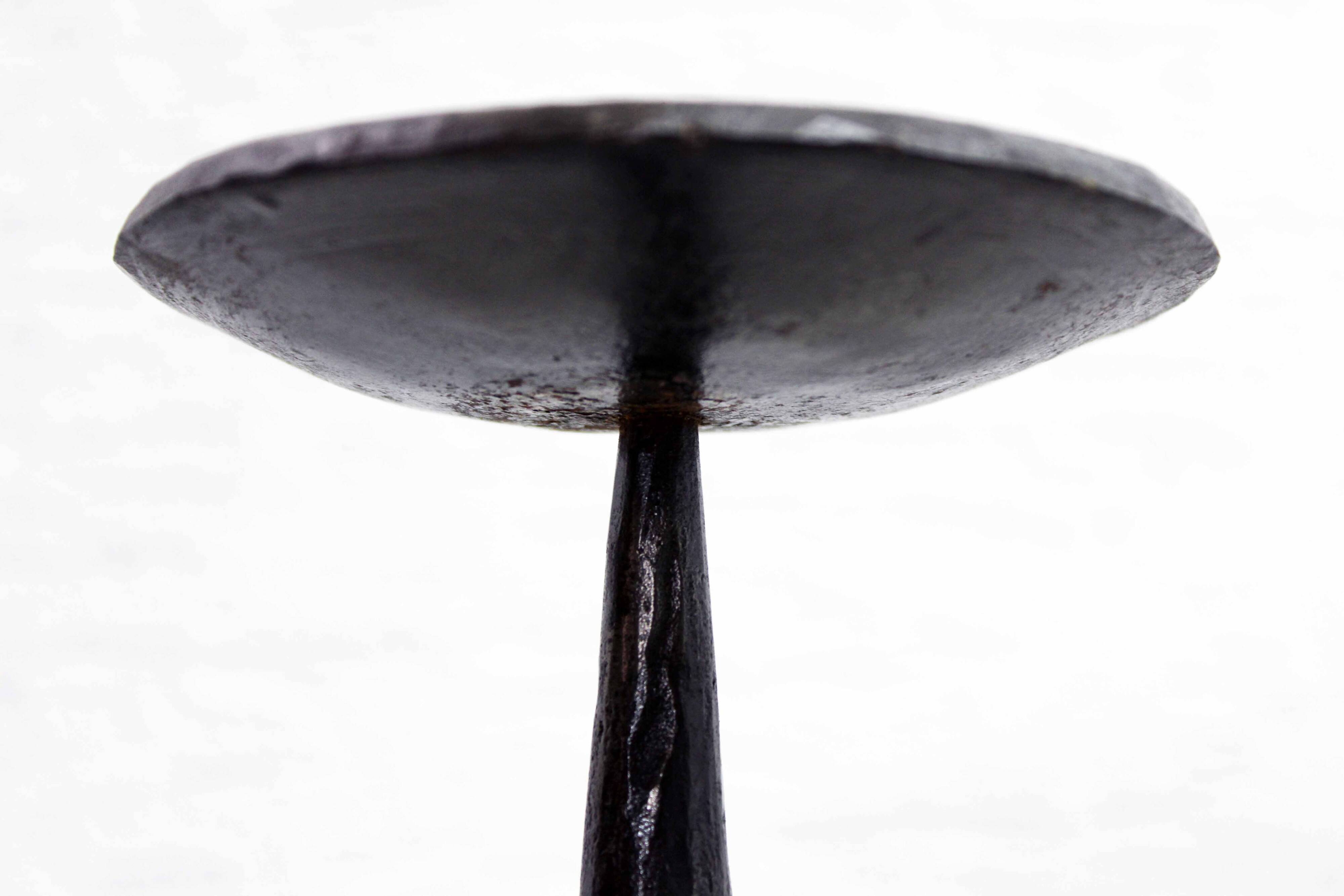 Brutalist metal candle holder