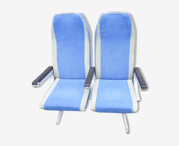 Fauteuils double d'avion Tupolev années 80 vintage