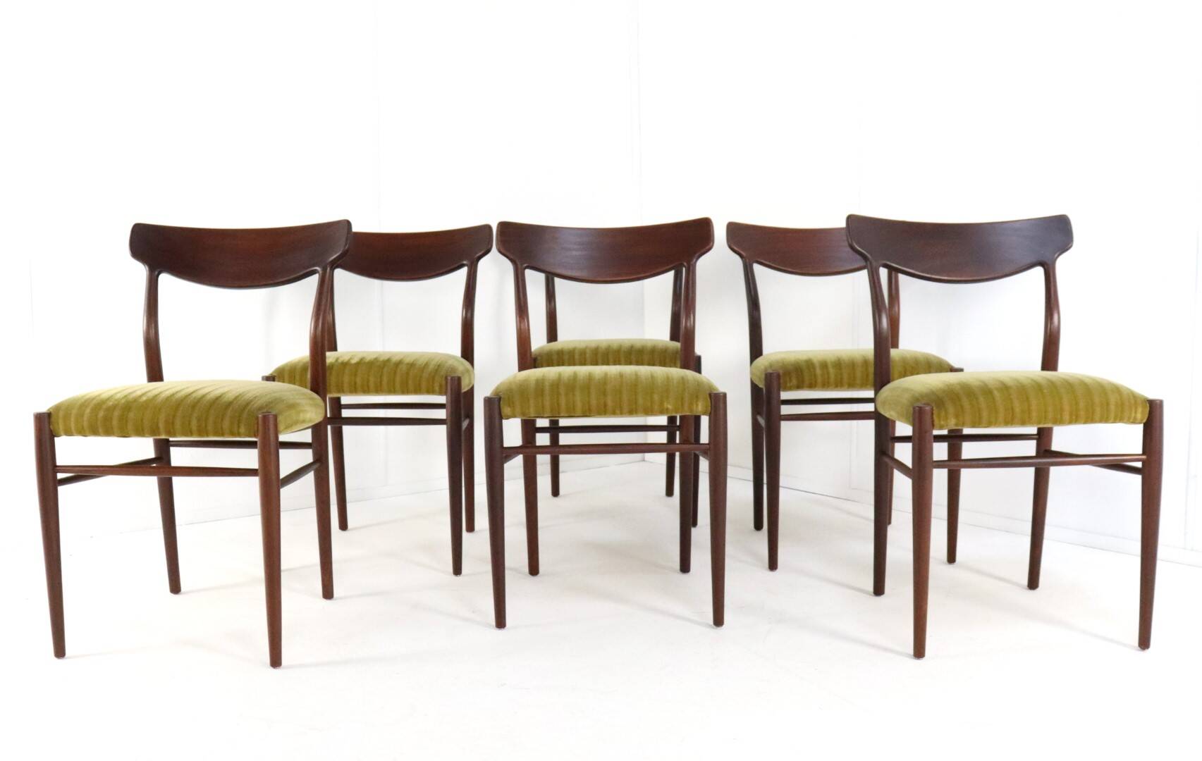Set of 6 Lübke Otto Pollak mid centiry chairs 'Aldersbach'