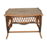 Rattan coffee table - wicker 50's