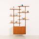 Scandinavian mid-century teak wall unit, Denmark 1970s