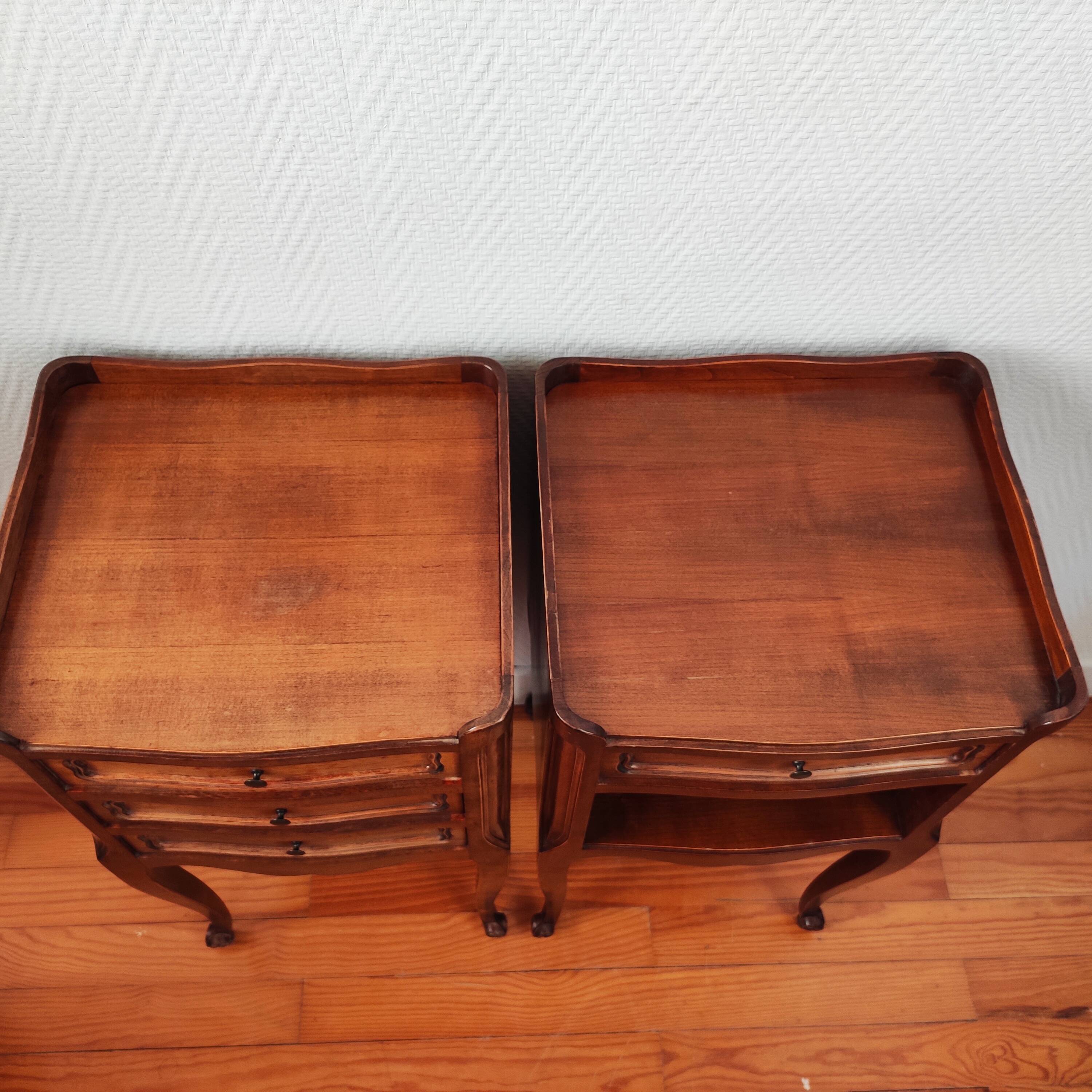 Pair of Louis XV style bedside tables