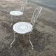 Garden furniture 4 places wrought iron old vintage xxeme