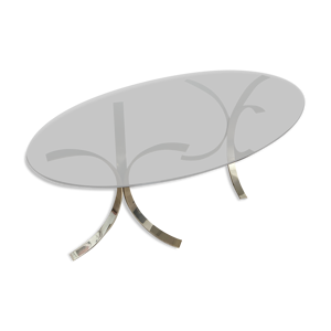 Table en verre fumé - pied