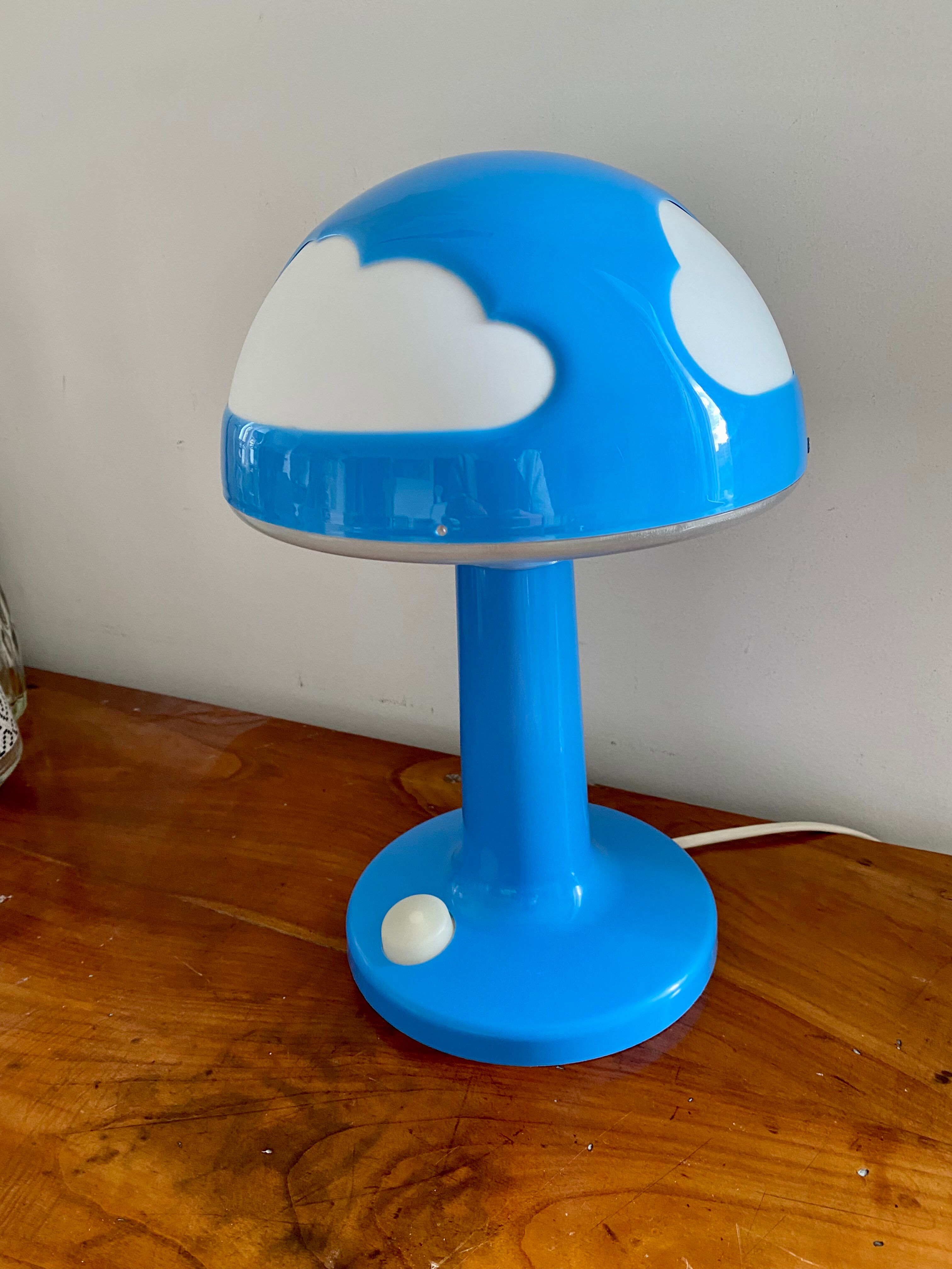 Mushroom lamp cloud Skojig Ikea blue design Henri Preutz