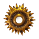 Applique ou plafonnier soleil à motif de feuillage dans un style florentin