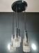 Glass and chrome chandelier by Massive Belgium