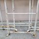 Series of 6 chairs and 1 folding armchair of iron garden bistro
