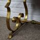 Golden wrought iron coffee table