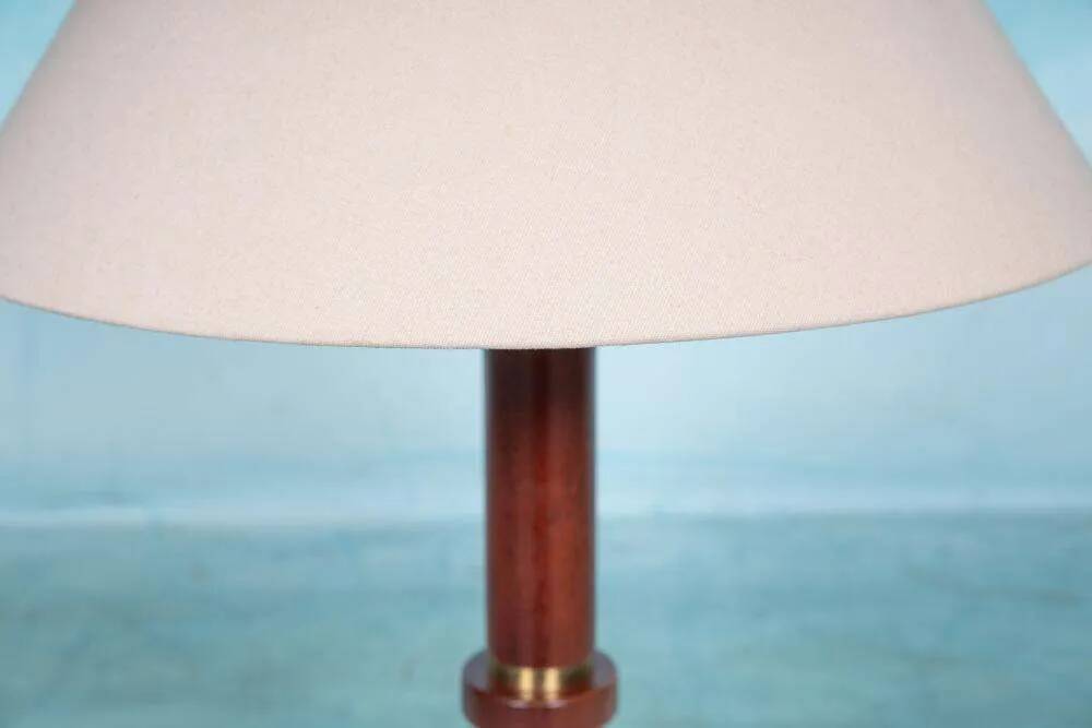 Vintage wooden table lamp from the 1960s.