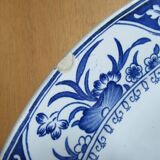 Large creil et montereau faience dish yedo 40 cm n°6 barluet & cie end of 19th century