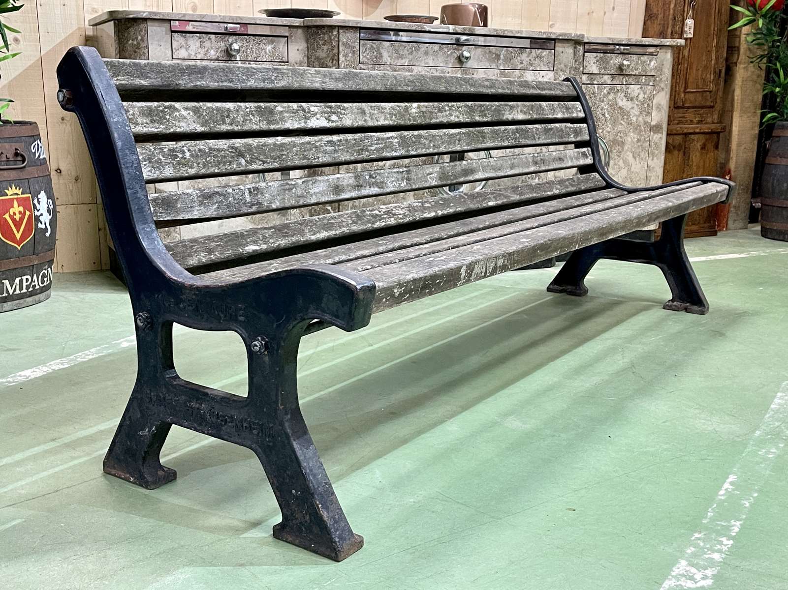 Public garden bench from the 50s