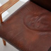 Danish leather sofa set by Arne Wahl Iversen for Komfort