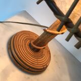 Rattan bedside lamp