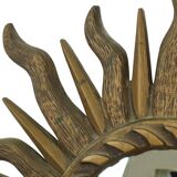 Sixties Sunburst Butler Mirror Sun Mirror Ball Glass Resin 43cm