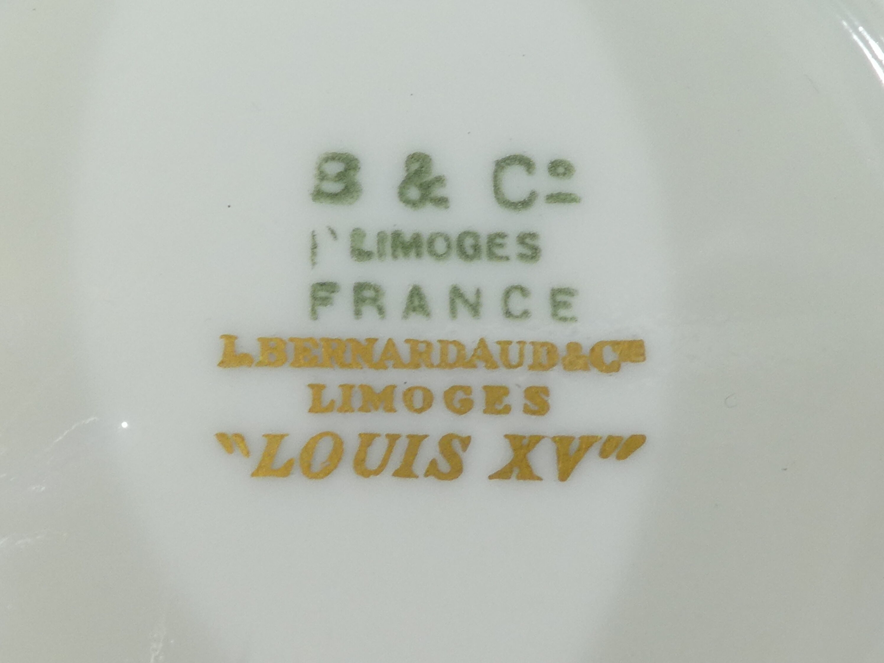 Porcelain sauciere from Limoges Bernardaud model louis xv