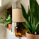 Lampe dame jeanne et rabane