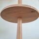 Light wood floor lamp with Art Deco wooden shelf