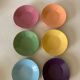 Geneviève Lethu Watercolor Coffee Saucers - Complete Set
