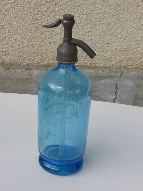 Blue siphon in blown glass