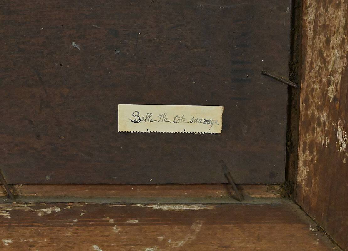 Painting "The Wild Coast of Belle-Île-en-Mer", French school of the 19th century.