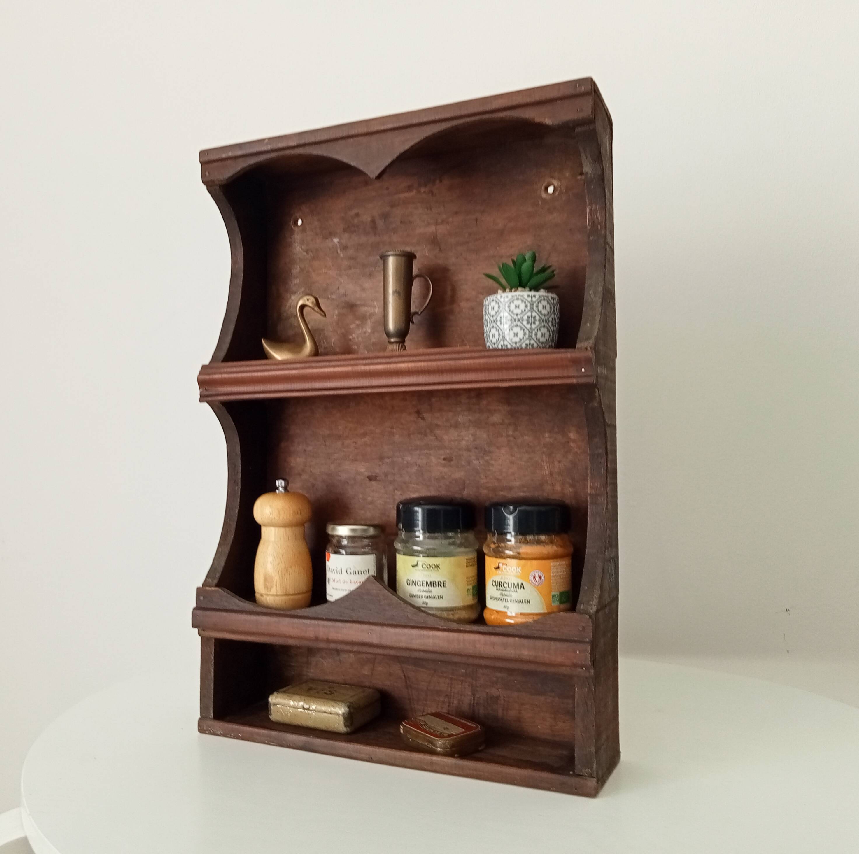 Old spice wall shelf