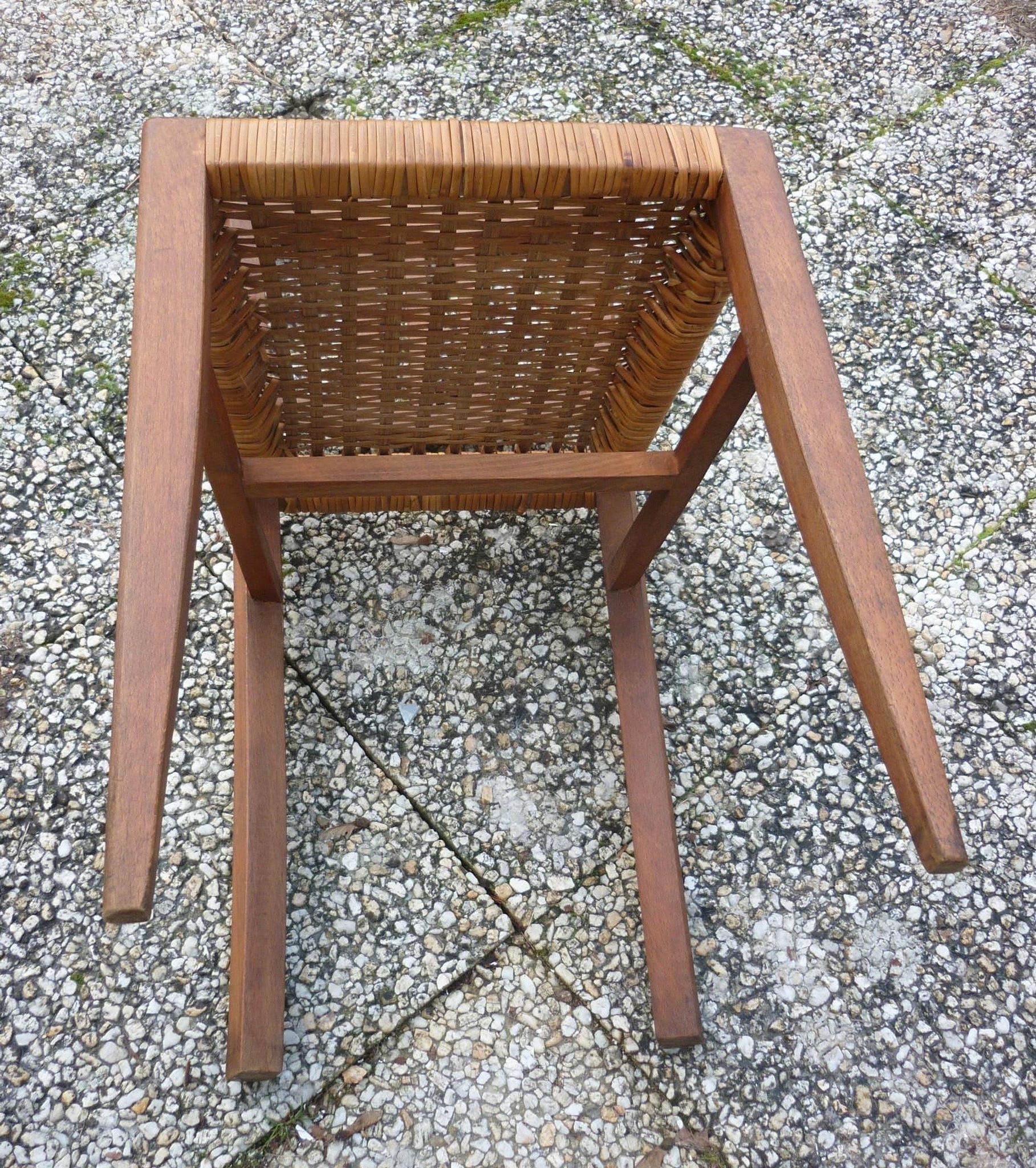 Renovated wicker-seated bistro chair