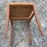 Renovated wicker-seated bistro chair