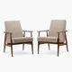 Paire de fauteuils Fox