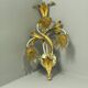 Set of 10 Wall Lights from colored hand crafted iron and Murano glass