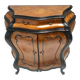 Ebonized Beech and Walnut-Root Cabinet with a Glass Top, Brianza, Italy