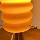 Vintage orange lamp with chrome tulip base and glass shade