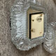 Pair of vintage 70s sconces in molded glass