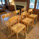 Set of 6 elm chairs