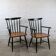 Paire de fauteuils bridges vintage style scandinave