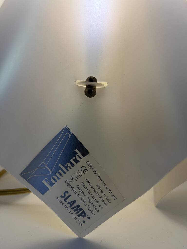 Slamp lamp Francesco Paretti design scarf 1990