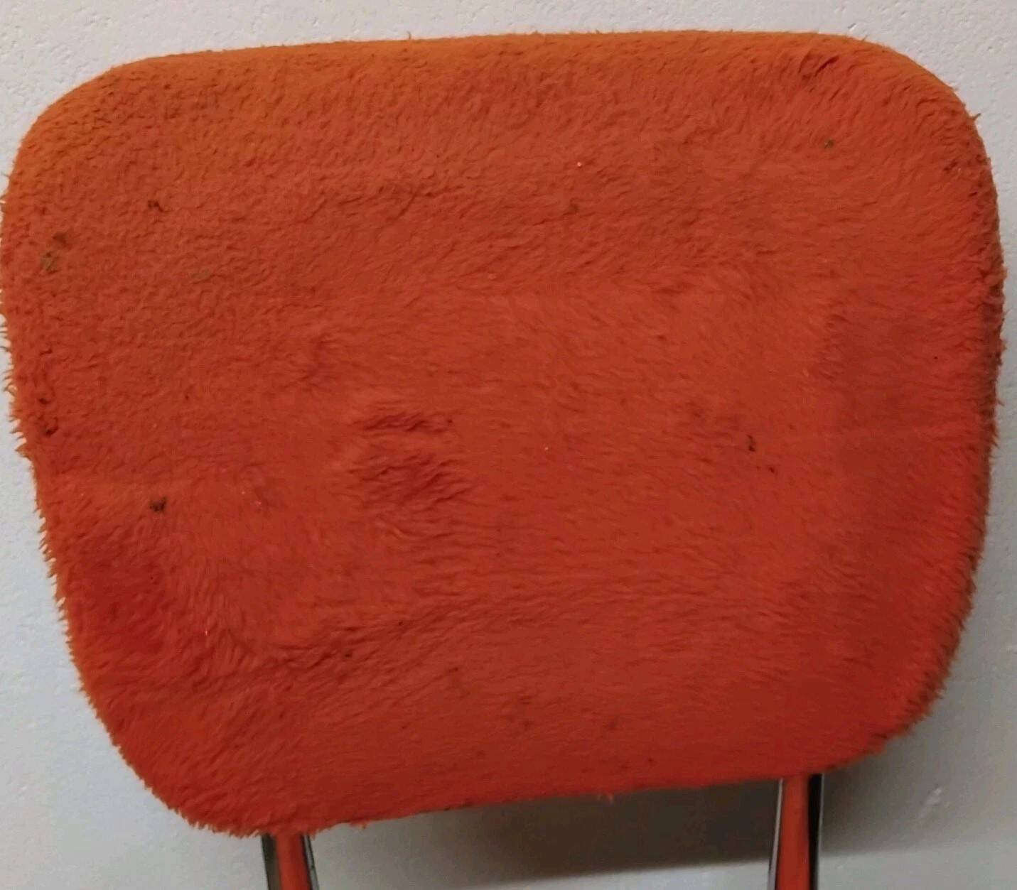 Lot de 4 anciennes chaises en tissus moumoute année 60 vintage