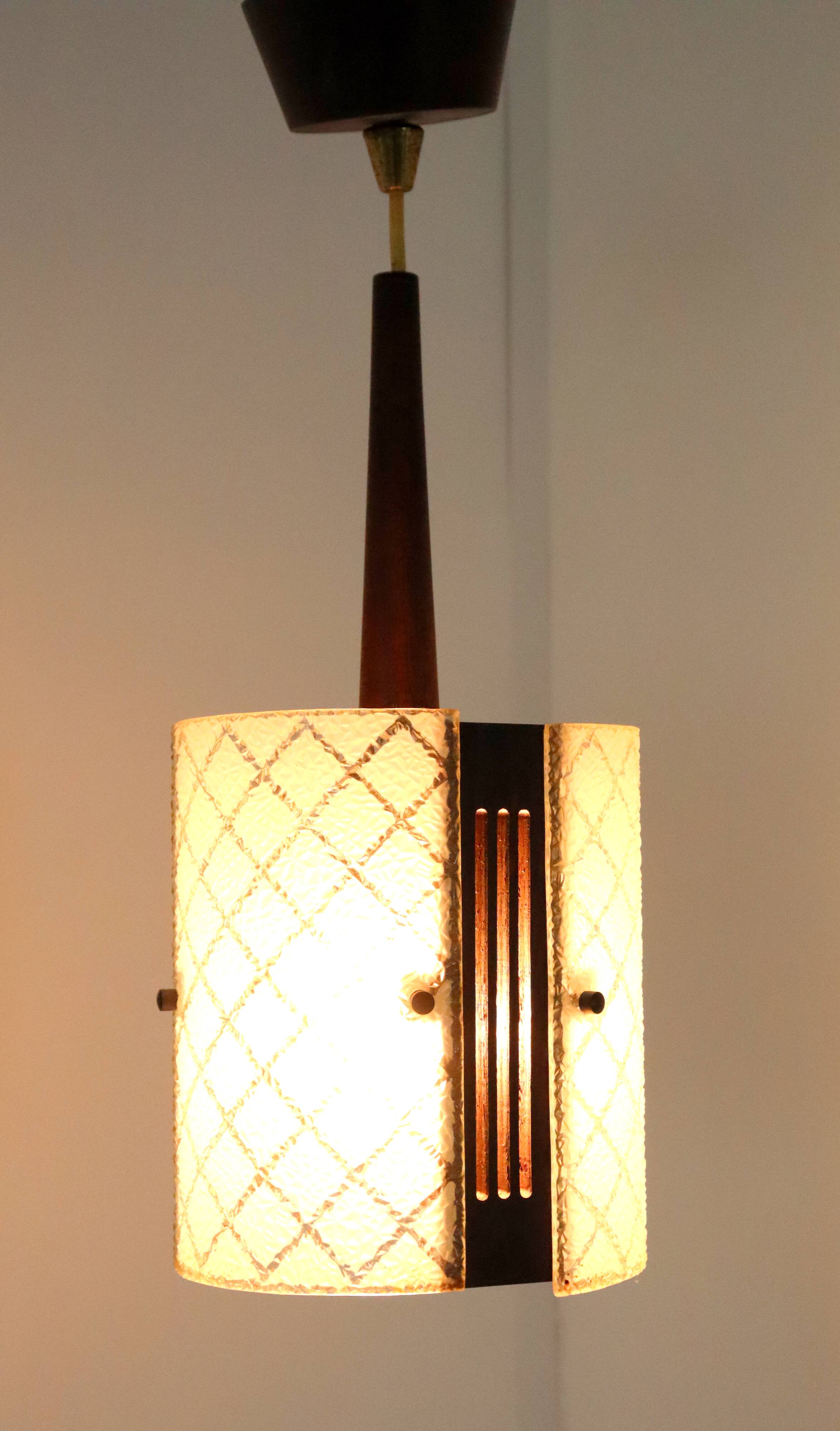vintage  Glazen hanglamp 'Meerhoven'
