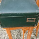 Green cardboard suitcase