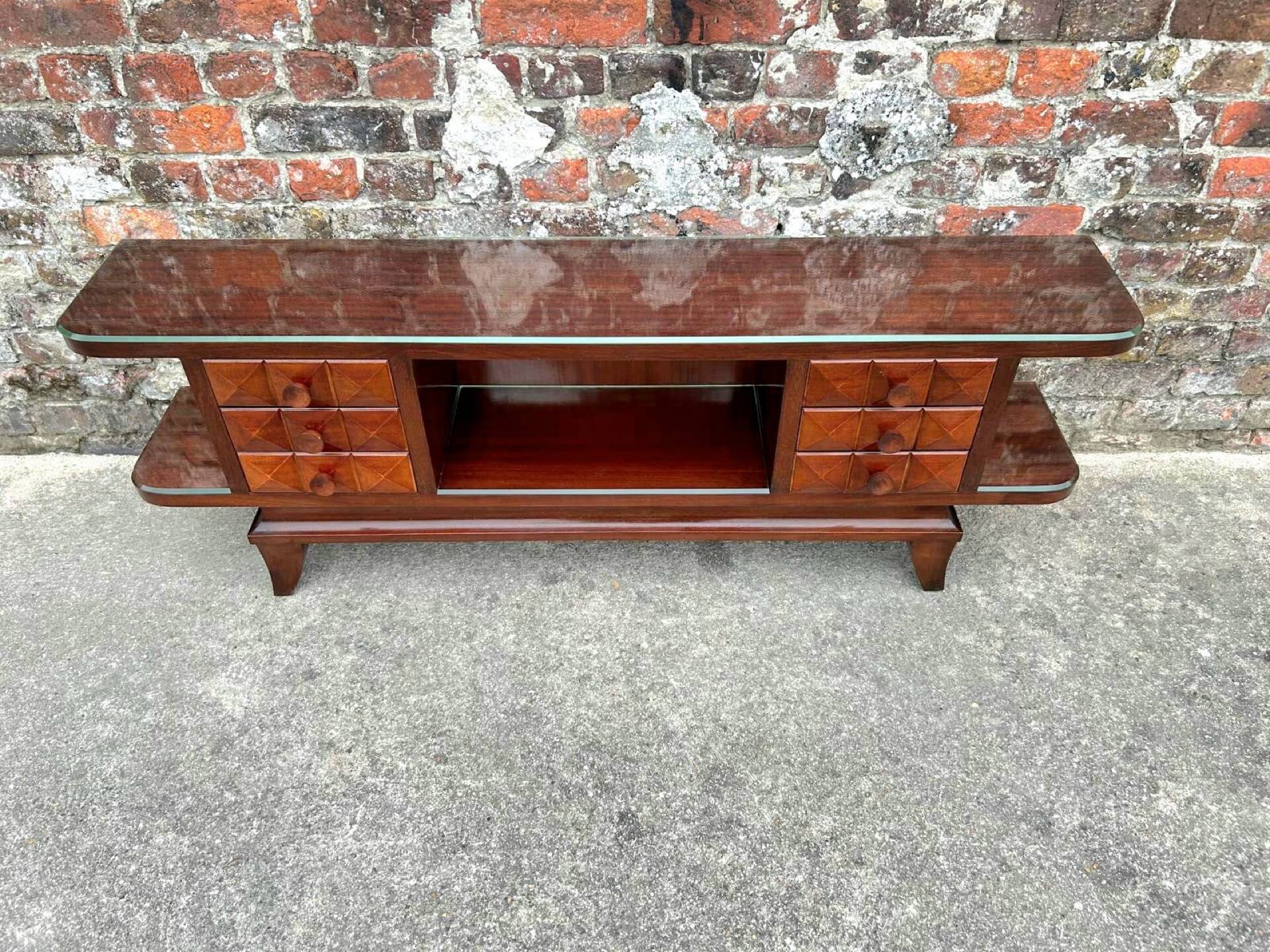 Art Deco mahogany sideboard, television unit.