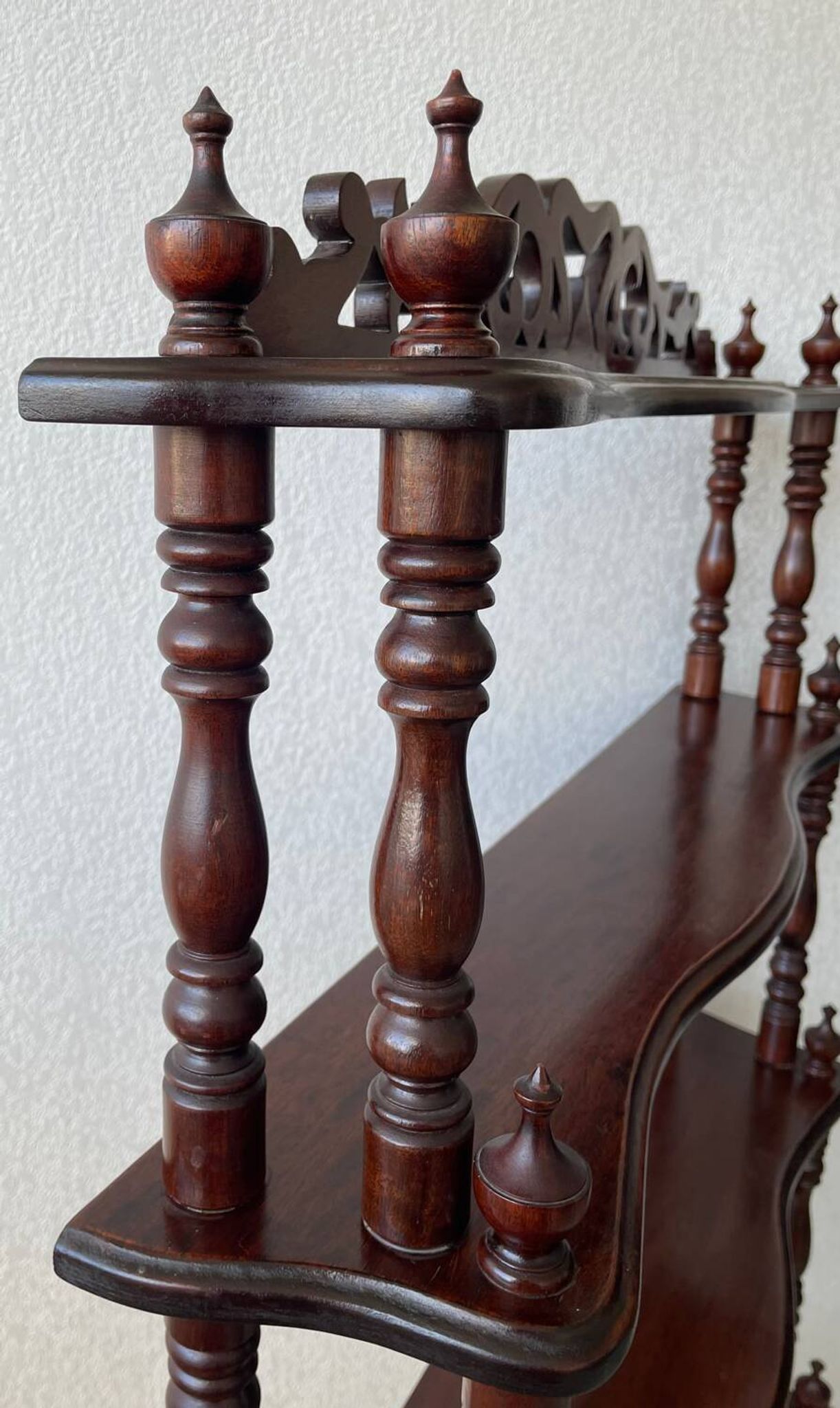 Library - turned wooden shelf