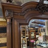 Walnut mirrored cabinet