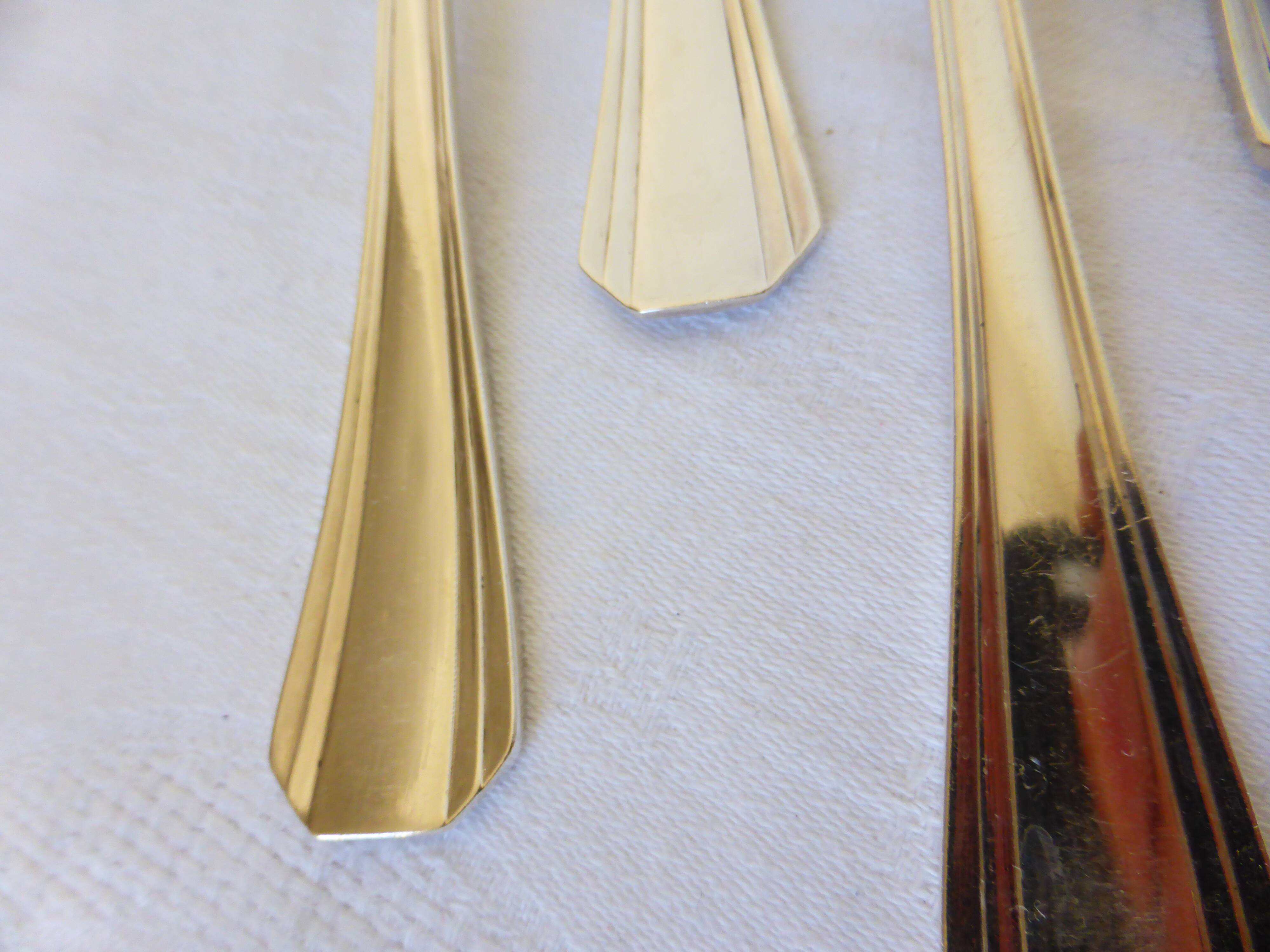 6 Christofle art deco style silver plated forks