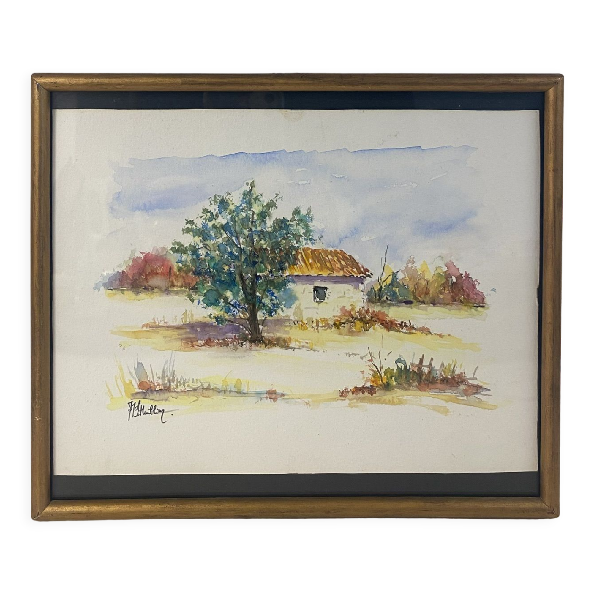 Provencal landscape signed Jean-Marc l'Huillier and dated 96