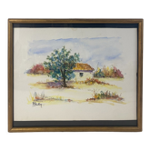 Provencal landscape signed Jean-Marc l'Huillier and dated 96