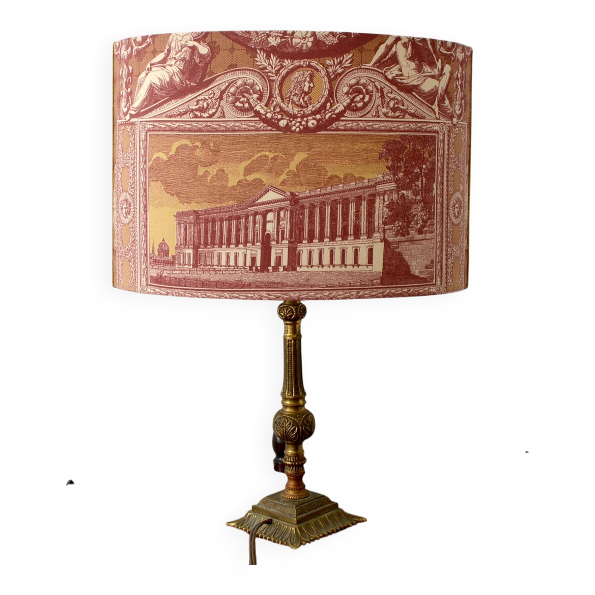 Abat-jours toile de Jouy motif "Monuments de Paris"