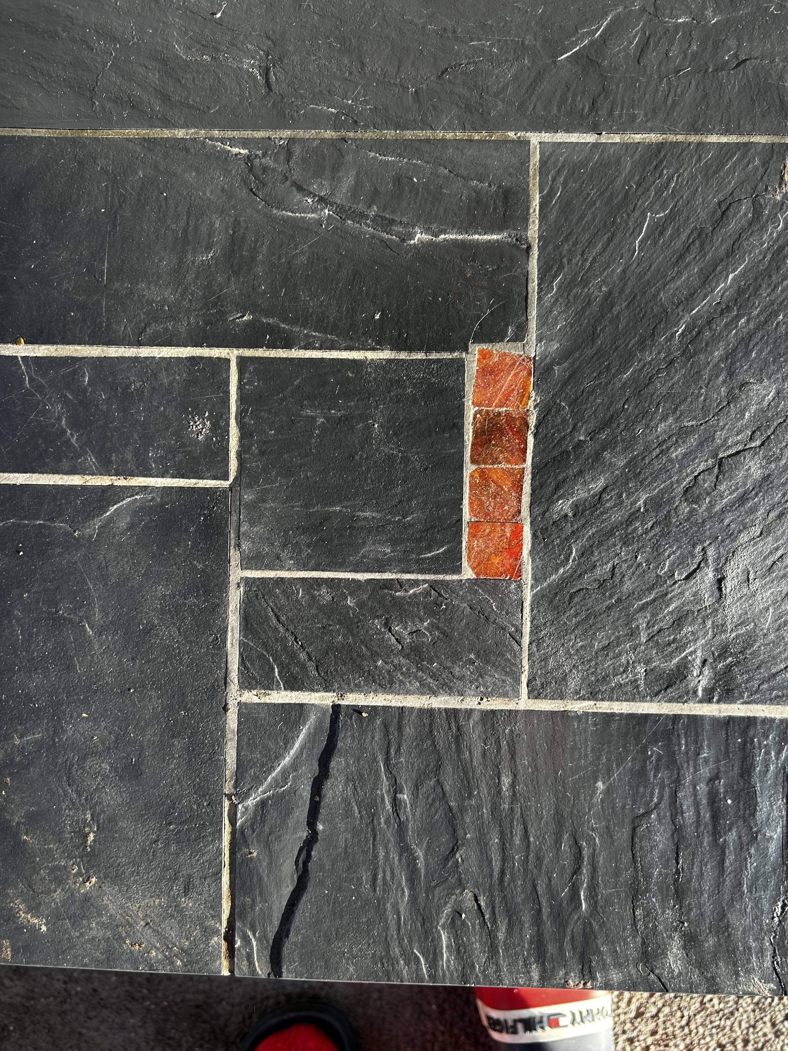 Vintage slate coffee table by Pierre Lèbe, 1960
