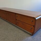 Low Space Age teak sideboard from the 60s/70s