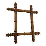 Turned wooden mirror