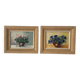 Pair of small paintings, bouquet of flowers